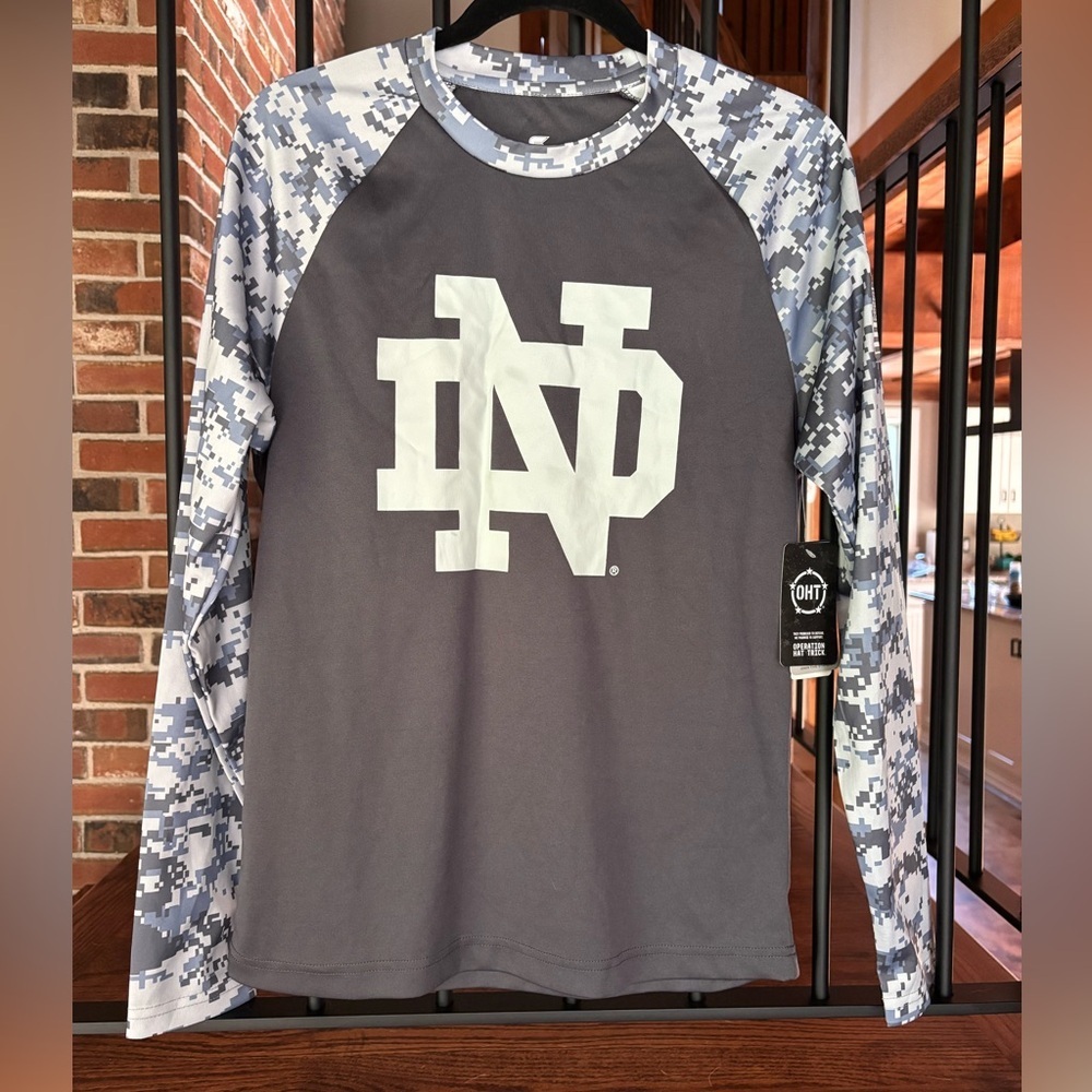 Notre Dame Digital Camo Long Sleeve Shirt